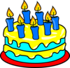 Cake 7 Candles Clip Art