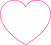 Pink Blank Heart Clip Art
