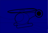 Helicopter Blue Clip Art