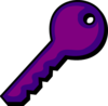Purple Violet Key Clip Art
