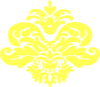 Yellow Damask Pattern Clip Art