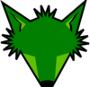 Blank Green Fox Head Clip Art