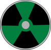 Green Atomic Warning Clip Art
