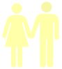 Man And Woman Butter Yellow Clip Art