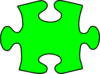 Puzzle Piece Green Clip Art