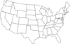 Black And White U.s. Map Clip Art