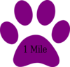 Purple 1mile Marker Clip Art