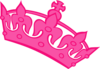 Pink Princess Tiara Tilted Clip Art