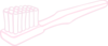 Light Pink Toothbrush Clip Art