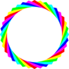 Hexagon Rainbow Circle Clip Art