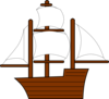 White Pirate Ship Clip Art