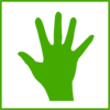 Green Hand Icon Clip Art