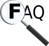 Faq With Magnifying Glass Clip Art