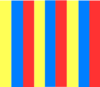 Vertical Yellow, Red & Blue Stripes Clip Art