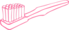 Dark Pink Toothbrush Clip Art