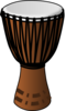 Clear African Drum Clip Art