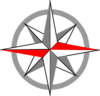 Red Grey Compass Pale Clip Art