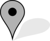 Google Map Pointer Grey Clip Art