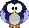 Blue Cartoon Owl Clip Art