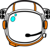Orange Astronaut Helmet Clip Art
