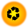 Orange Recycle Icon Clip Art