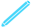 Pencil In Blue And White Clip Art