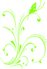 Lime Green Scroll Clip Art