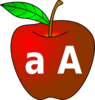 Apple With A A Clip Art