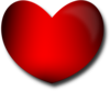 Shaded Red Heart Clip Art