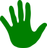 Hand Green Left Clip Art