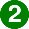 White Numeral 22 Inside Green Circle Clip Art