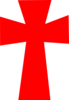 Medieval Cross Red-red Clip Art