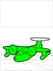 Green Aeroplane Clip Art