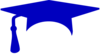 Royal Blue Graduation Cap Clip Art