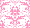Bubble Gum Pink Damask Pattern Ff92bb Clip Art