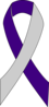 Purple/silver Ribbon Clip Art