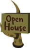 Firebog Open House Sign Clip Art
