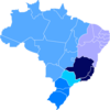 Mapa Brasil Regionais Clip Art
