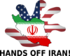 Hands Of Iran! Us Flag And Iranian Flag Clip Art