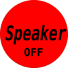 Red Off For Speaker Clip Art