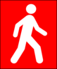 Walking Man Red Cub Clip Art
