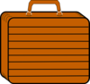 Light Tan Suitcase Clip Art