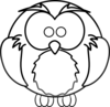 Cartoon Owl Outline Clip Art