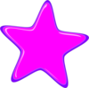 Pink Star, 3 Border Clip Art