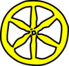 Yellow Wheel Clip Art