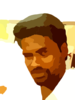 Handsome East Indian Man With Pompadour And Goatee Vector Clip Art