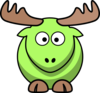 Light Green Moose Clip Art