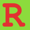 Letter R In Green Background Clip Art