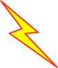 Red And Yellow Lightning Bolt Clip Art