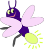 Purple Firefly1 Clip Art